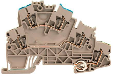 Weidmüller 1895700000 Schutzleiterklemme 5.10 mm Zugfeder Beige 50 St.