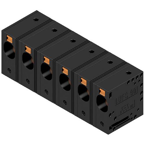 Weidmüller 2500660000 Federkraftklemmblock 16 mm² Polzahl 6 Schwarz 10 St.