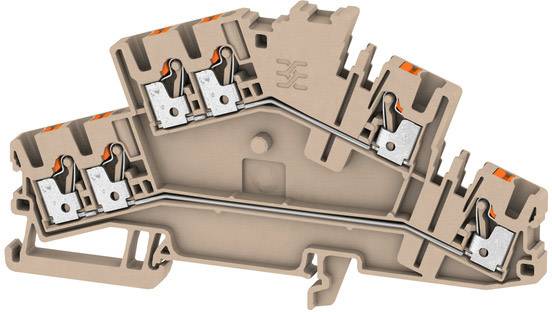 Weidmüller 2531290000 Morsetto passante componibile 5.10 mm morsetto Push-In Beige 50 pz.