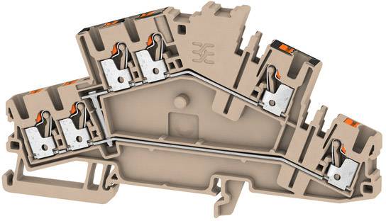 Weidmüller 2531310000 Durchgangsreihenklemme 5.10 mm Push-In-Klemme Beige 50 St.