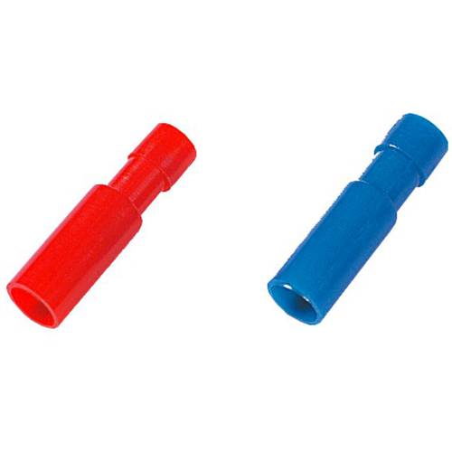 Weidmüller 1492020000 Rundsteckhülse 0.5 mm² 1 mm² Vollisoliert Rot 100 St.