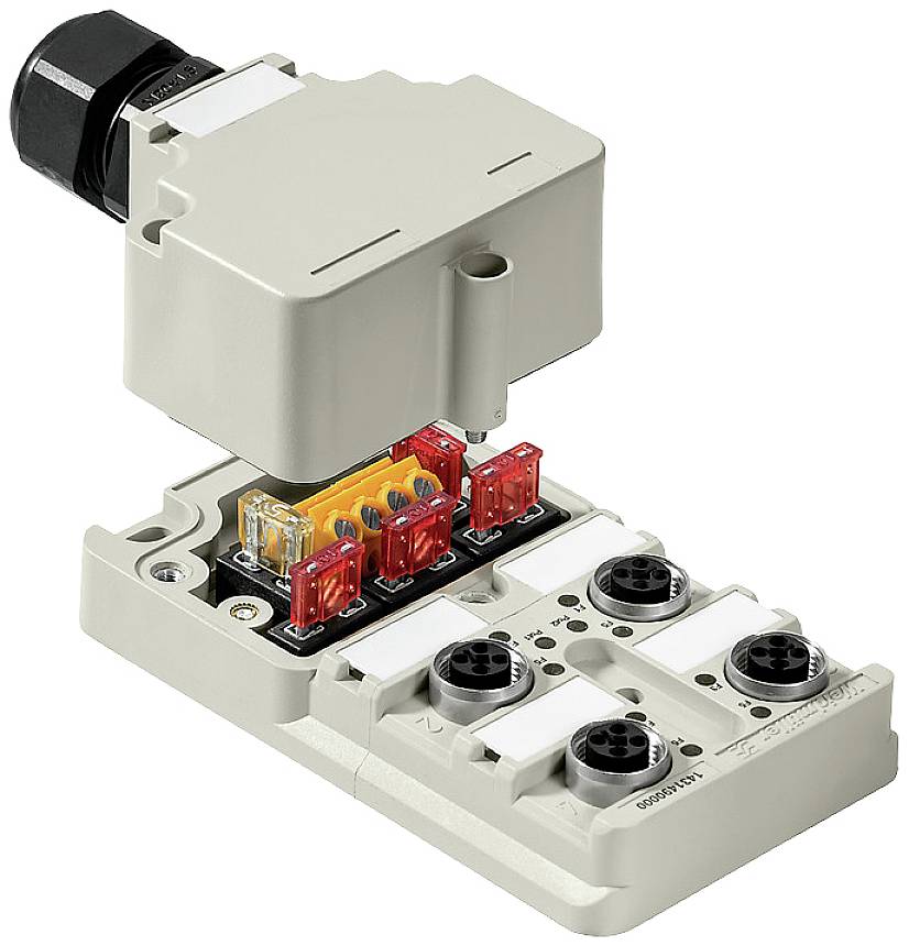 WEIDMÜLLER SAI-4-M-4P-M12-SVV-A01, T-codierte Verteilerbox ohne Rückmeldung