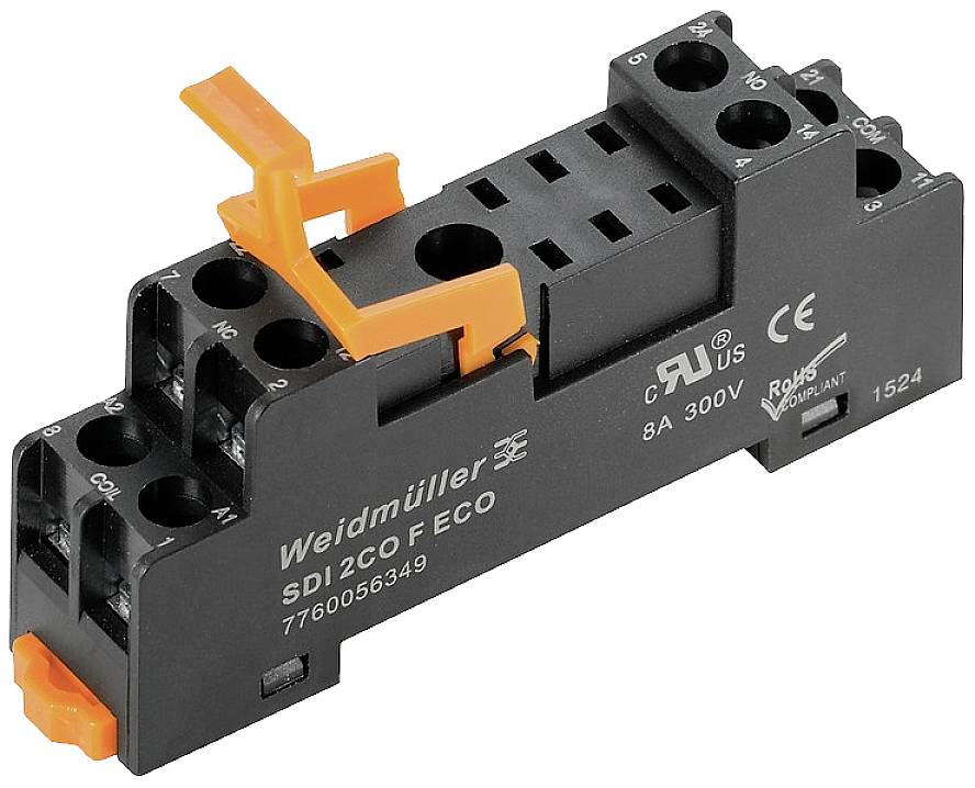 Weidmüller SDI 2CO F ECO Relaissockel (B x H) 15.8 mm x 73.3 mm 10 St.