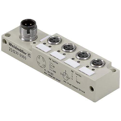 Weidmüller SAI-4-S-3P-M8L-M12-LOG 2512390000 Sensor/Aktorbox passiv M12-Verteiler mit Metallgewinde 1 St.