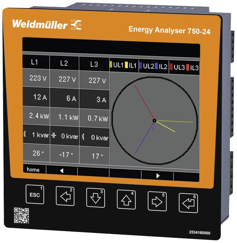 Weidmüller ENERGY ANALYSER 750-24 Digitales Einbaumessgerät