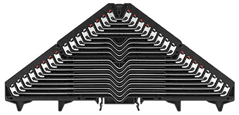 Diagramm einer gestapelten Tassenanordnung aus der Seitenansicht. Tassen sind in einem gleichmäßigen, pyramidenförmigen Muster platziert.