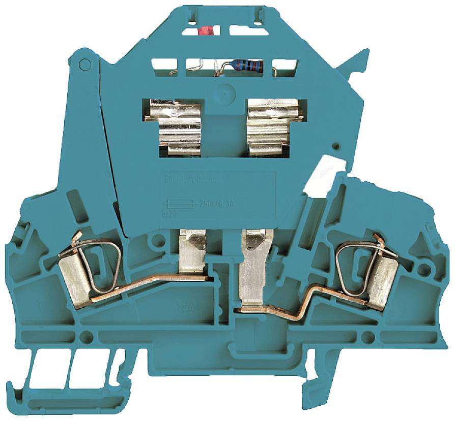 Weidmüller 1334480000 Sicherungsdurchführungsklemme 7.90 mm Zugfeder Blau 50 St.