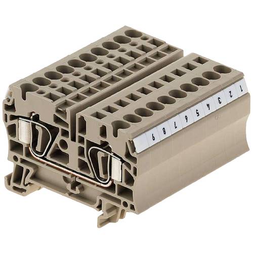 Weidmüller 1651900000 Durchgangsreihenklemme 6.10 mm Zugfeder Beige 10 St.