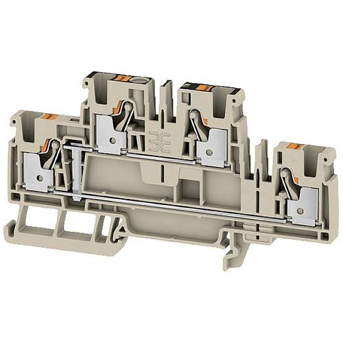 Weidmüller 2540020000 Doppelstock-Durchgangsklemme 6.10 mm Push-In-Klemme Beige 50 St.