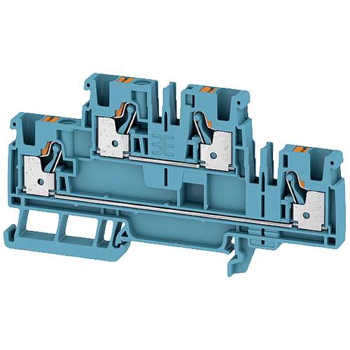 Weidmüller 2540040000 Doppelstock-Durchgangsklemme 6.10 mm Push-In-Klemme Blau 50 St.