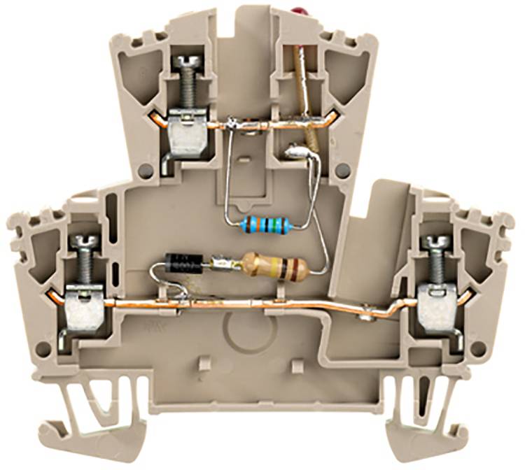 Weidmüller 8013140000 Doppelstock-Durchgangsklemme 5.10 mm Schrauben Beige 25 St.