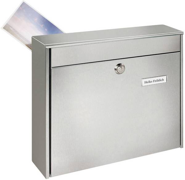 Burg Wächter BORKUM 3878 NI Schloss / Zutrittskontrolle Briefkasten Edelstahl Edelstahl