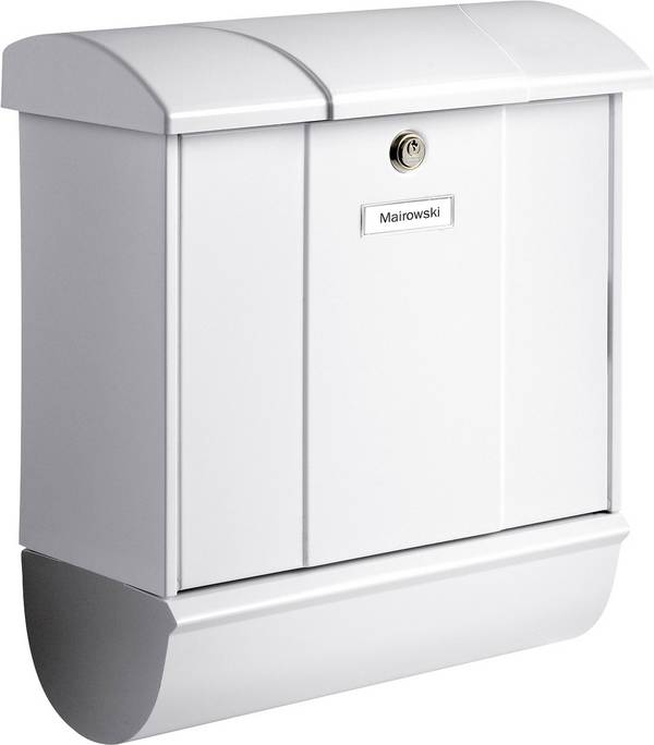 Burg Wächter OLYMP-Set 91600 W  Briefkasten Stahlblech Weiß