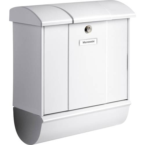 Burg Wächter OLYMP-Set 91600 W Briefkasten Stahlblech Weiß