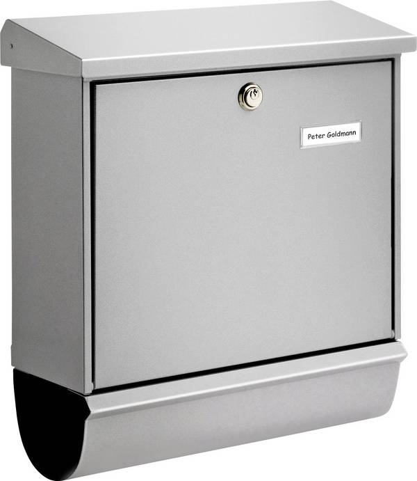 Burg Wächter COMFORT-Set 91300 SI  Briefkasten Stahlblech Silber