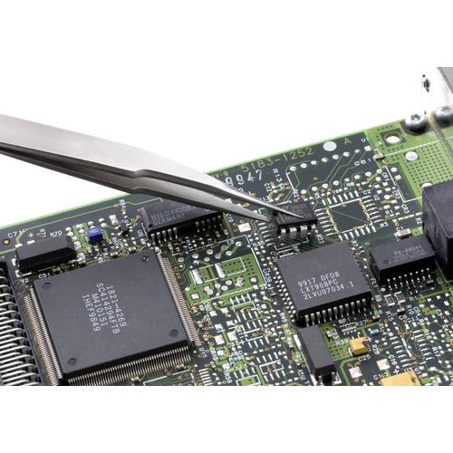 TOOLCRAFT TO-5861043 Präzisionspinzette 1 Stück 5a SA Spitz, sehr schlank, extra fein, Sichelspitze, versetzt 30° 120 mm