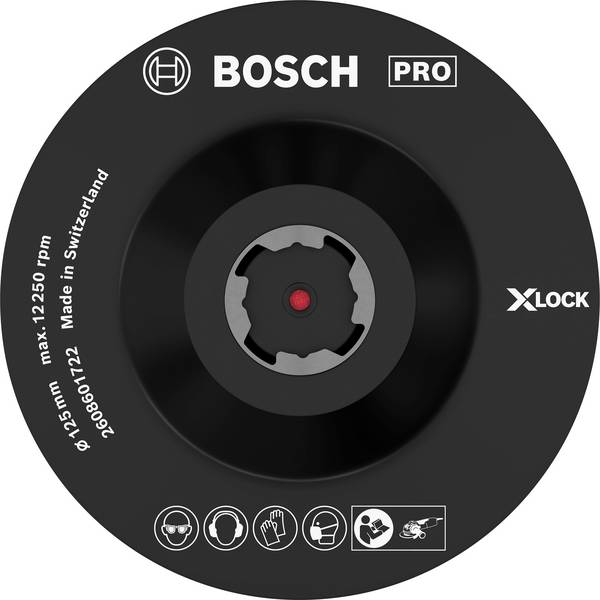 X-LOCK Stützteller, mit Klettverschluss 125 mm Bosch Accessories 2608601722