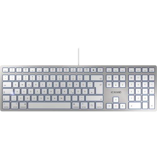 Thumbnail - CHERRY KC 6000 Slim für MAC USB Tastatur Deutsch, QWERTZ, Mac Silber, Weiß