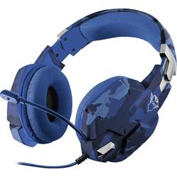 Image of Trust GXT322B Carus Gaming Headset 3.5 mm Klinke schnurgebunden On Ear Camouflage, Blau Stereo