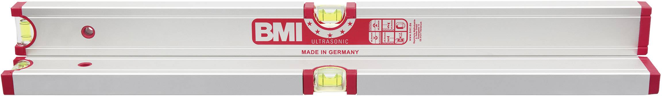 BMI 692060-PFM Magnet-Wasserwaage mit Magnet 0.5 mm/m