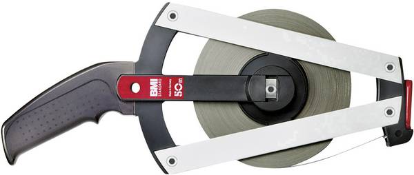 BMI Glasfaserbandmass 50m auf LM-Rahmen   plus6 520041050A Maßband   50 m Glasfaser