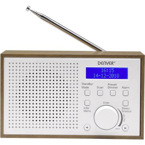Denver DAB-46 Tischradio DAB+, UKW Weiß