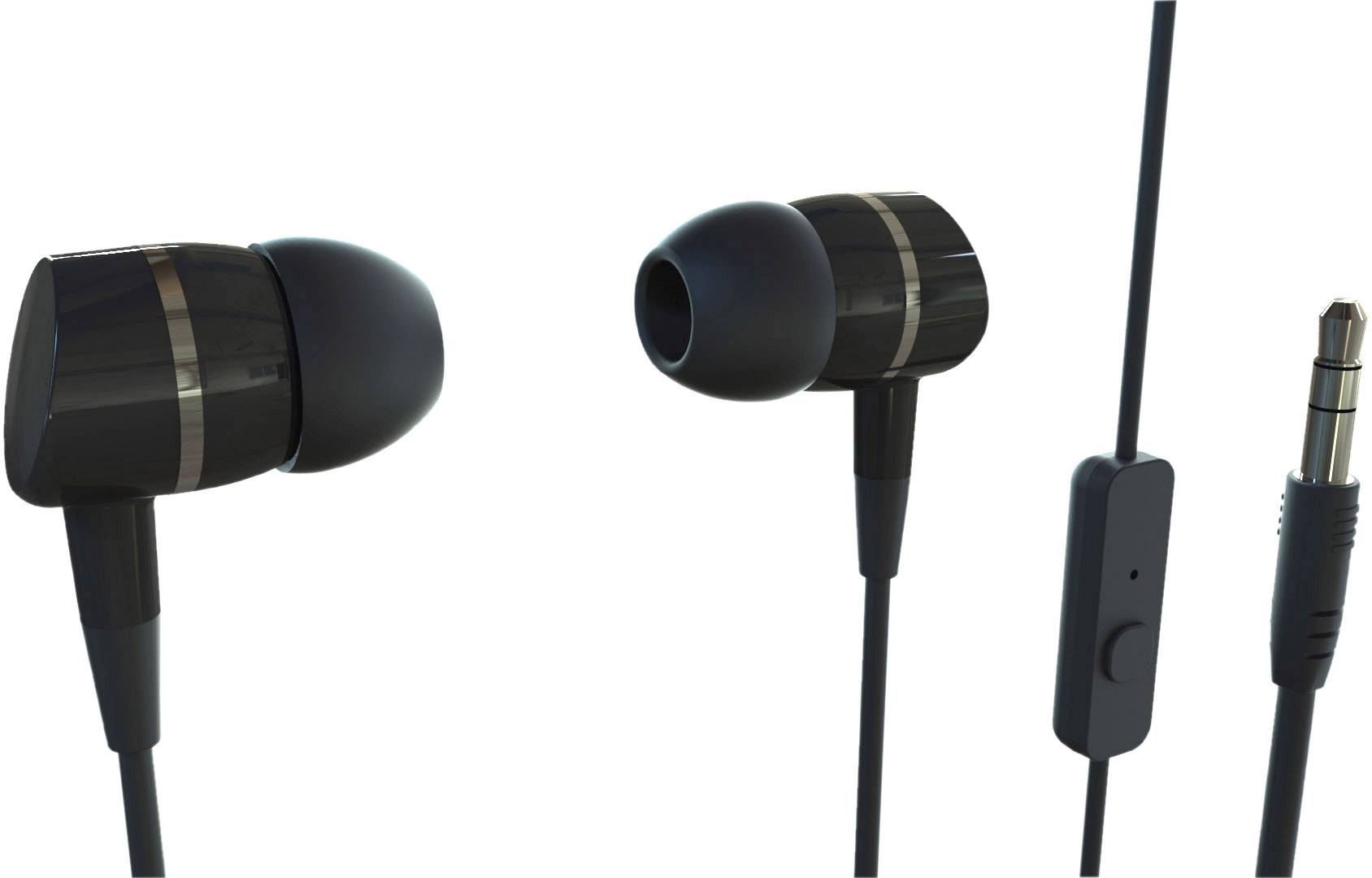 VIVANCO SMARTSOUND BLACK HiFi Kopfhörer In Ear Schwarz