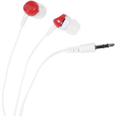 Vivanco SR 3 RED   In Ear Kopfhörer kabelgebunden  Weiß, Rot  