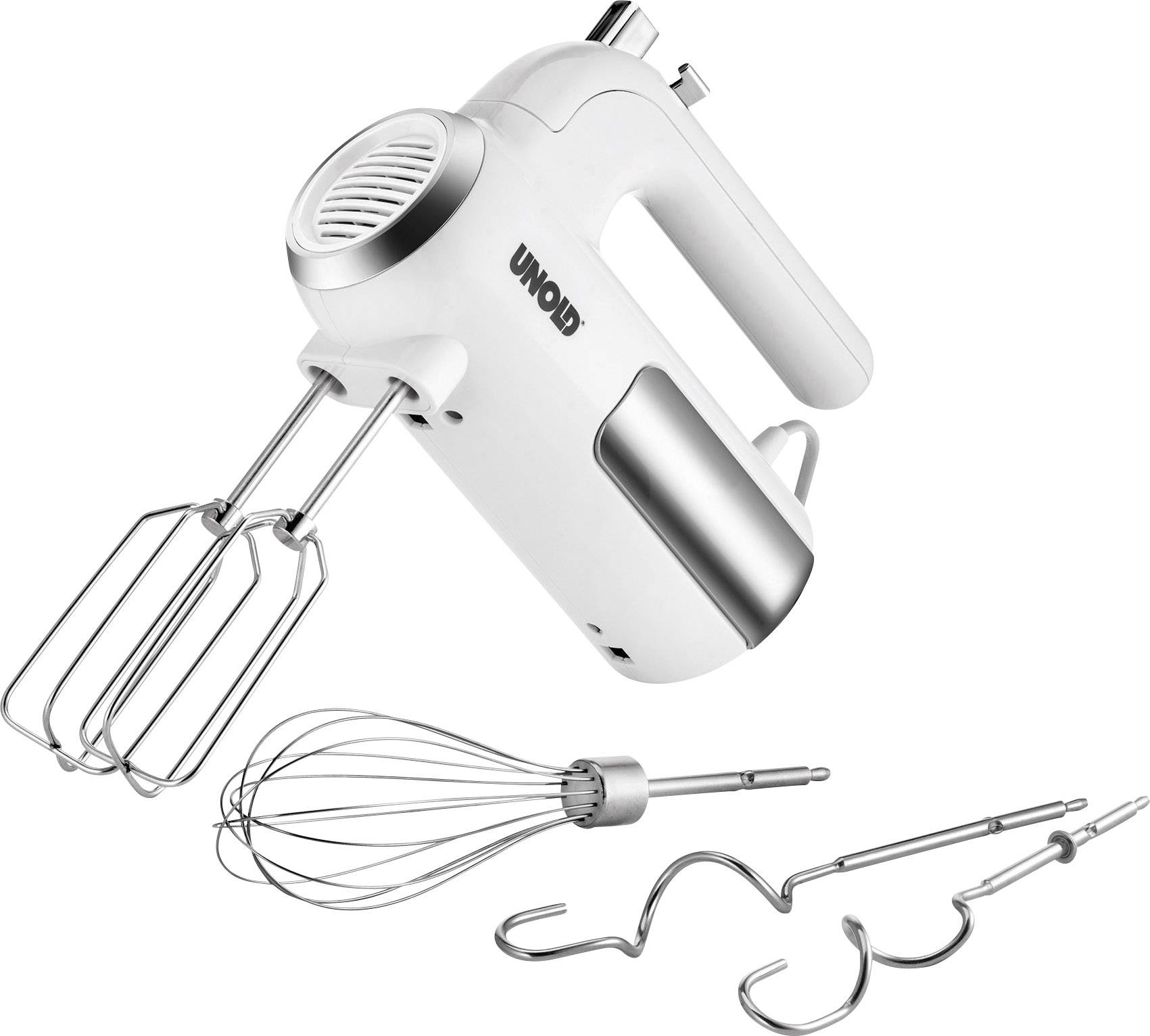 UNOLD 78710 Handmixer 450 W Weiß, Edelstahl