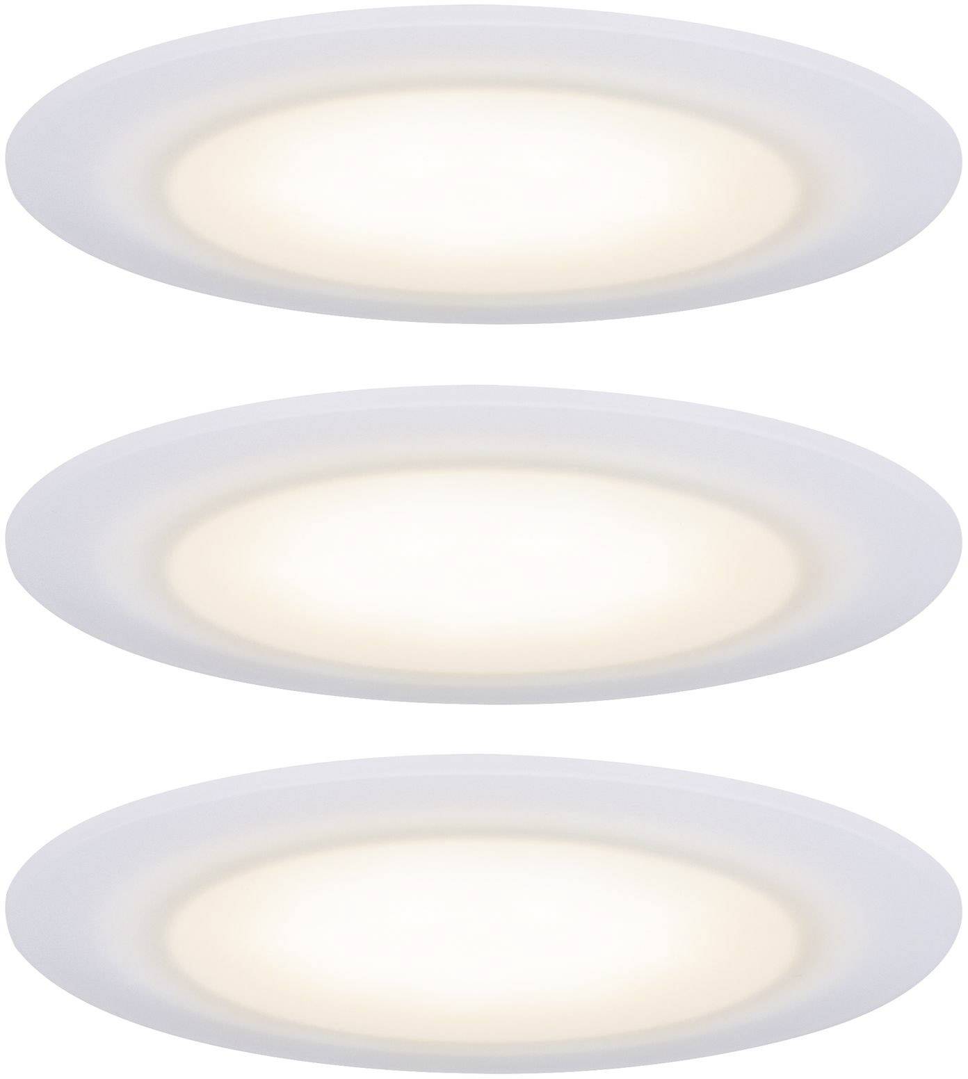 PAULMANN 99942 LED-Bad-Einbauleuchte 3er Set 19.5 W Amber, Warm-Weiß EEK: LED (A++ - E) Weiß