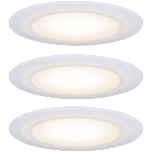 Paulmann LED-Bad-Einbauleuchte 3er Set 19.5 W Satin, Weiß