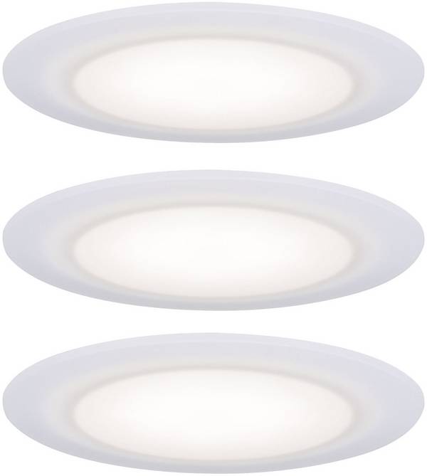 Paulmann  LED-Bad-Einbauleuchte 3er Set    15 W  Satin, Weiß