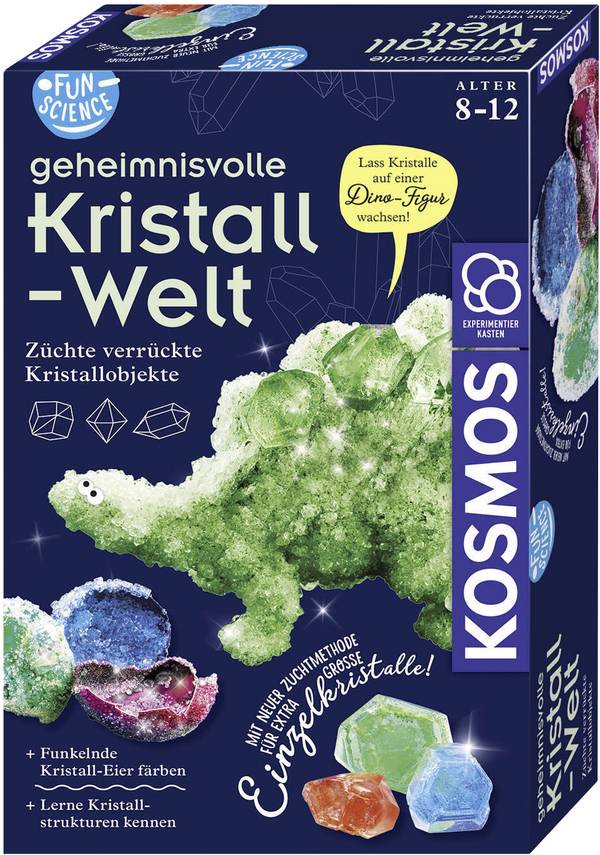 Kosmos 654153 FunScience Geheimnisvolle Kristallwelt Chemie Experimentierkasten ab 8 Jahre