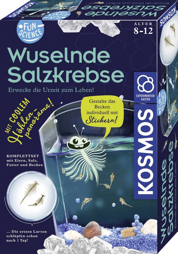 Kosmos 654160 FunScience Wuselnde Salzkrebse Biologie Experimentierkasten ab 8 Jahre