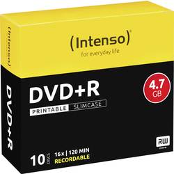 Image of Intenso 4811652 DVD+R Rohling 4.7 GB 10 St. Slimcase Bedruckbar