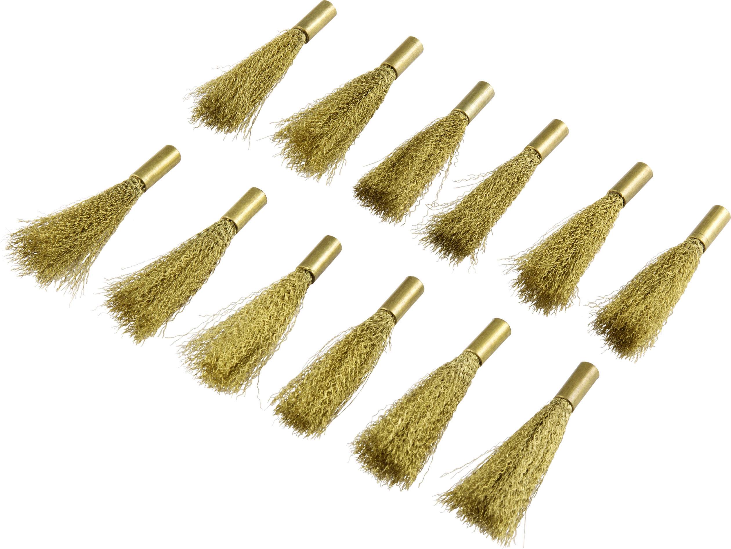 Elf Massen aus Messingdraht, angeordnet in einem schrägen Muster auf weißem Hintergrund.