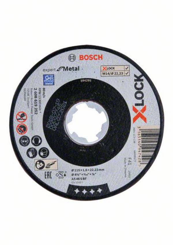 Bosch Accessories 2608619252 2608619252 Trennscheibe gerade 115 mm 1 St. Metall