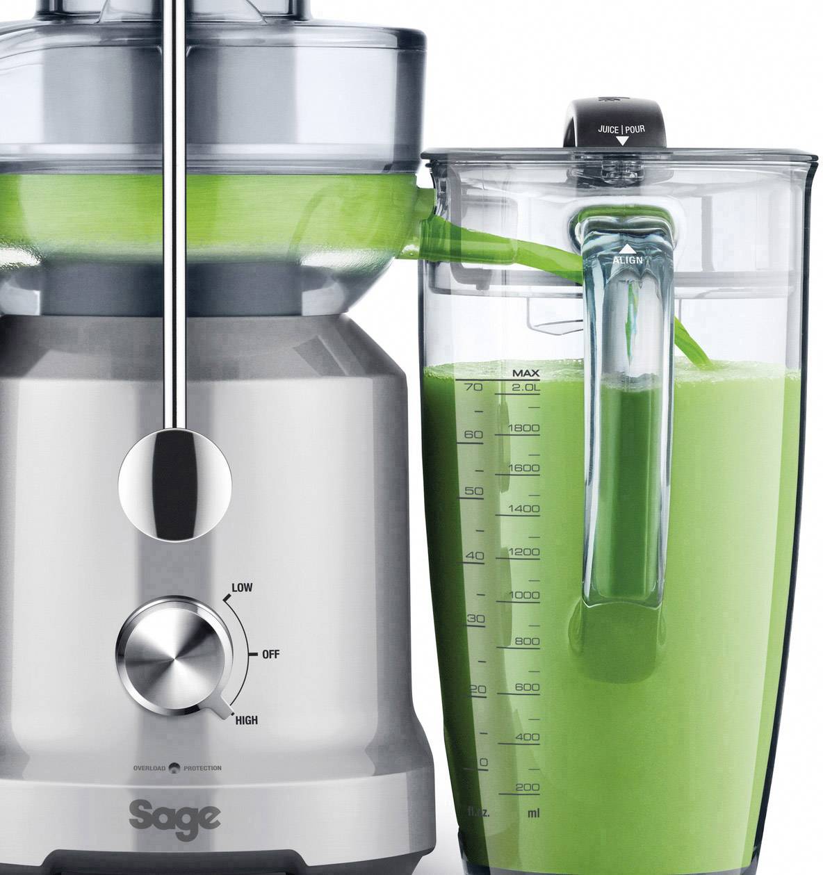 Sage SJE430SIL2CEU1 the Nutri Juicer Cold - Entsafter - 2 Liter - 1.3 kW - Silber-5