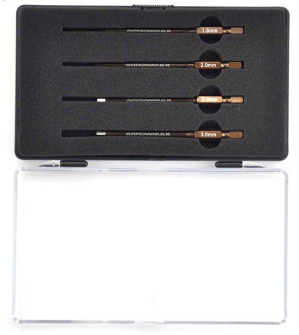 ArrowMax  AM-500902  Werkzeug-Set 4 Aussensechskant-Einsätze Größe: 1.5, 2, 2.5, 3