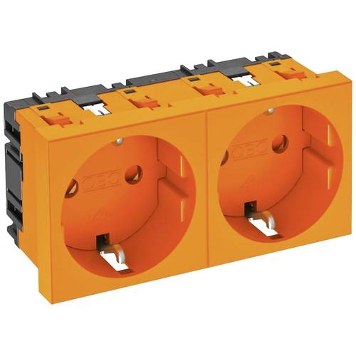 Thumbnail - OBO Bettermann 6120024 Geräteeinsatz Steckdose (B x H x T) 90 x 45 x 42 mm 1 St. Orange