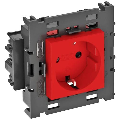 OBO Bettermann 6120418 Geräteeinsatz Steckdose (B x H x T) 86 x 76 x 42 mm 1 St. Rot