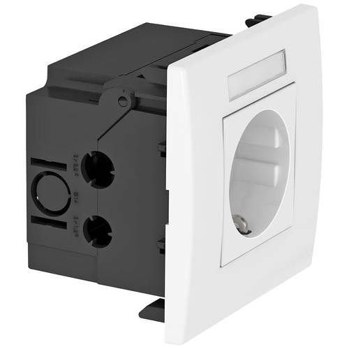 OBO Bettermann 6119421 Geräteeinsatz Steckdose (B x H x T) 84 x 84 x 60 mm 1 St. Weiß