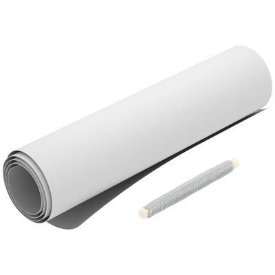 Eine weiße Papierrolle liegt neben einer kleinen Kunststoffspirale.