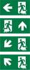 ESYLUX EN10077159 Piktogramm Notausgang links, Notausgang links, aufwärts, geradeaus, Notausgang links, Richtungsangabe links abwärts, Notausgang oben