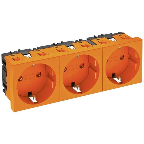 OBO Bettermann 6120044 Geräteeinsatz Steckdose (B x H x T) 135 x 45 x 42 mm 1 St. Orange