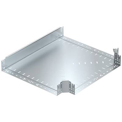 Metallisches Kabelmanagement-Element mit Lochblechdesign für die Organisation von Kabeln in einer Ecke.