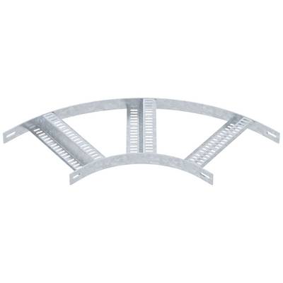 Metallene Kabeltragschiene mit gebogenem Design und Lüftungsschlitzen, geeignet zur Installation und Organisation von Kabeln.