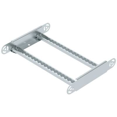 Metallbeschlag zum Schwenken von Möbelteilen, bestehend aus zwei Schienen und Befestigungsplatten an den Enden.