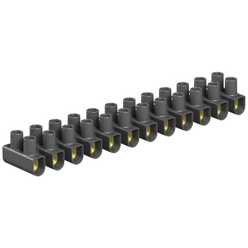 OBO Bettermann 2056380 Reihenlüsterklemme flexibel: - starr: 10-10 mm² Polzahl: 12 10 St. Schwarz