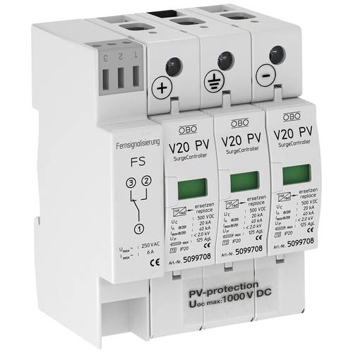 OBO Bettermann 5094574 V20-C 3PHFS-1000 Überspannungsableiter 20 kA 1 St.